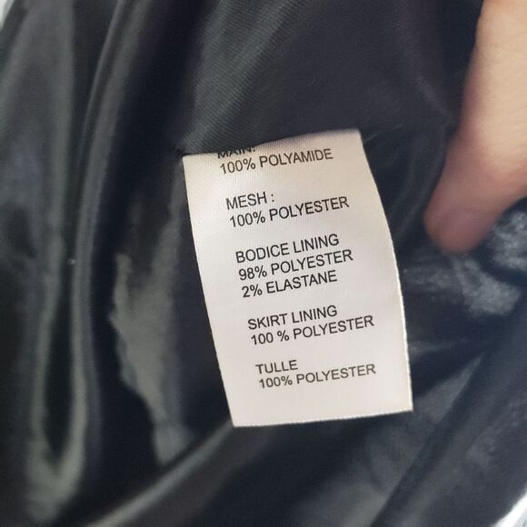 Women's City Chic Black Lace Chiffon Tool Puffy Black Short Dress Size XL/22 - Picture 11 of 11